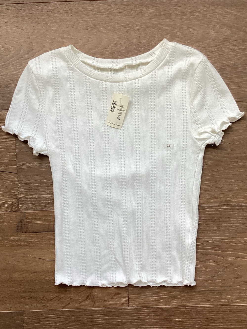 Aeropostale OG Tee Collection Shrunken Tee Size XS Cream NWT